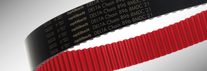 [Translate to USA:] optibelt DELTA CHAIN Carbon Hochleistungs-Zahnriemen mit Carboncord  