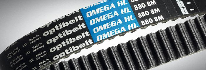 [Translate to USA:] optibelt OMEGA HL Hochleistungs-Zahnriemen für HTD- + RPP-Scheiben